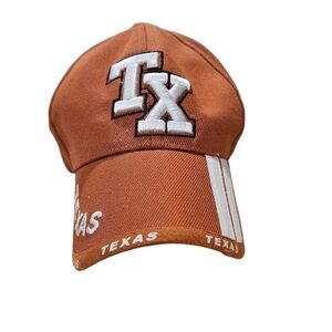 TK Cap Texas Longhorns College Hat. Orange/white. Adjustable Back Velcro Unisex